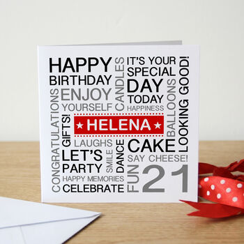 Personalised 21st Birthday Card, 2 of 5