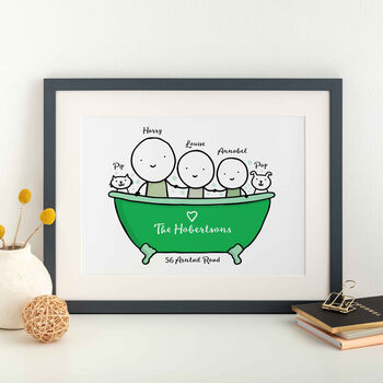 Personalised Family Bath Print, 5 of 8
