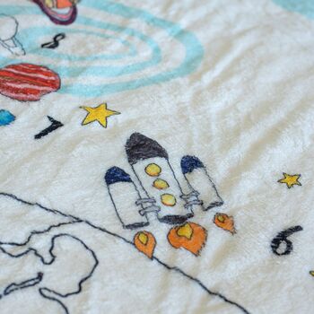 'Baby's Universe' Milestone Cotton Micro Fleece Blanket, 3 of 9