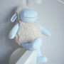 Blue Curly Sheep Plush Toy For Baby And Toddler, thumbnail 4 of 10