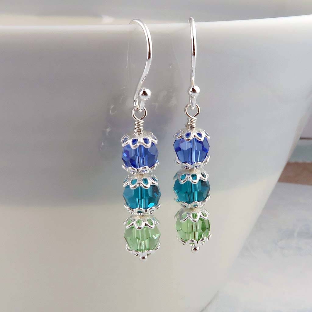 Crystal Birthstone Earrings By Wished For