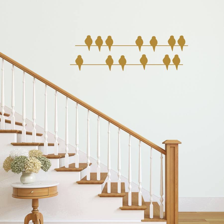 Birds On A Wire Vinyl Wall Sticker By Mirrorin