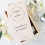 Personalised Congratulations Two Bottle Sliding Wooden Wine Box, thumbnail 1 of 5