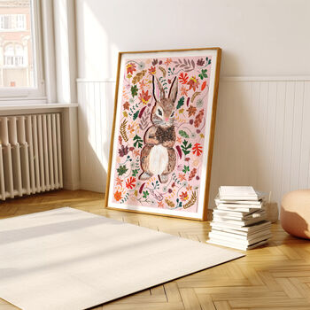 Woodland Bunny Nursery Print, 2 of 9
