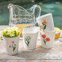 Set Of Four Hand Painted Dolomite Flower Tumblers, thumbnail 2 of 5