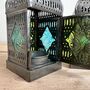 Silver Moroccan Style Lantern Green And Blue Glass, thumbnail 11 of 11