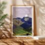 Scafell Pike Lake District Landscape Art Print, thumbnail 1 of 3