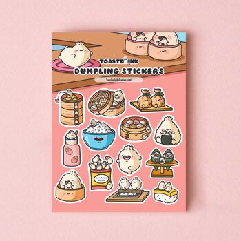 Dumpling Sticker Sheet | Cute Stickers, 3 of 5