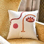 Tufted Abstract Face Cushion, thumbnail 2 of 3