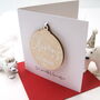 Baby's First Christmas Personalised Stars Bauble Card, thumbnail 2 of 3