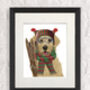 Golden Retriever Ski Dog Art Print, thumbnail 3 of 5