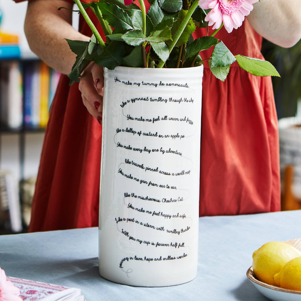 Personalised Poem Or Message Vase, 1 of 2