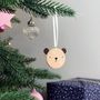 Personalised First Christmas Bear Decoration Card, thumbnail 4 of 10