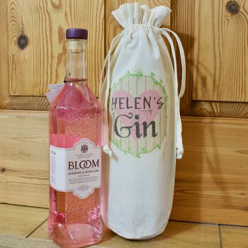Personalised Gin Cotton Bottle Bag, 4 of 4