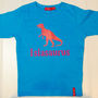 Personalised Animal Print Dinosaur T Shirt, thumbnail 6 of 12