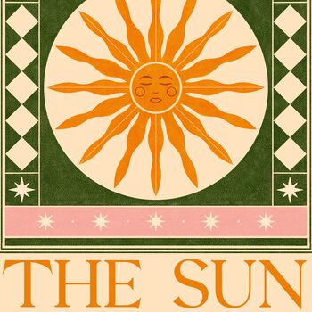 Soak In The Sun, Bohemian Sun Art Print, 3 of 3