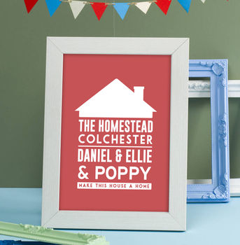 Personalised Family Home Typography Print, 4 of 5