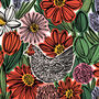 Clover Chicken Garden Print A3, thumbnail 3 of 4