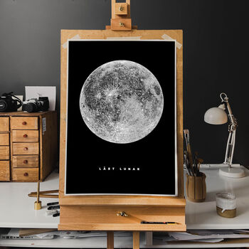 Personalised Lunar Moon Artwork, 9 of 9