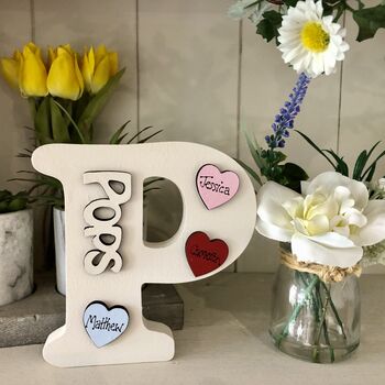 Personalised Pop's Birthday P Letter Ivory Gift, 6 of 6