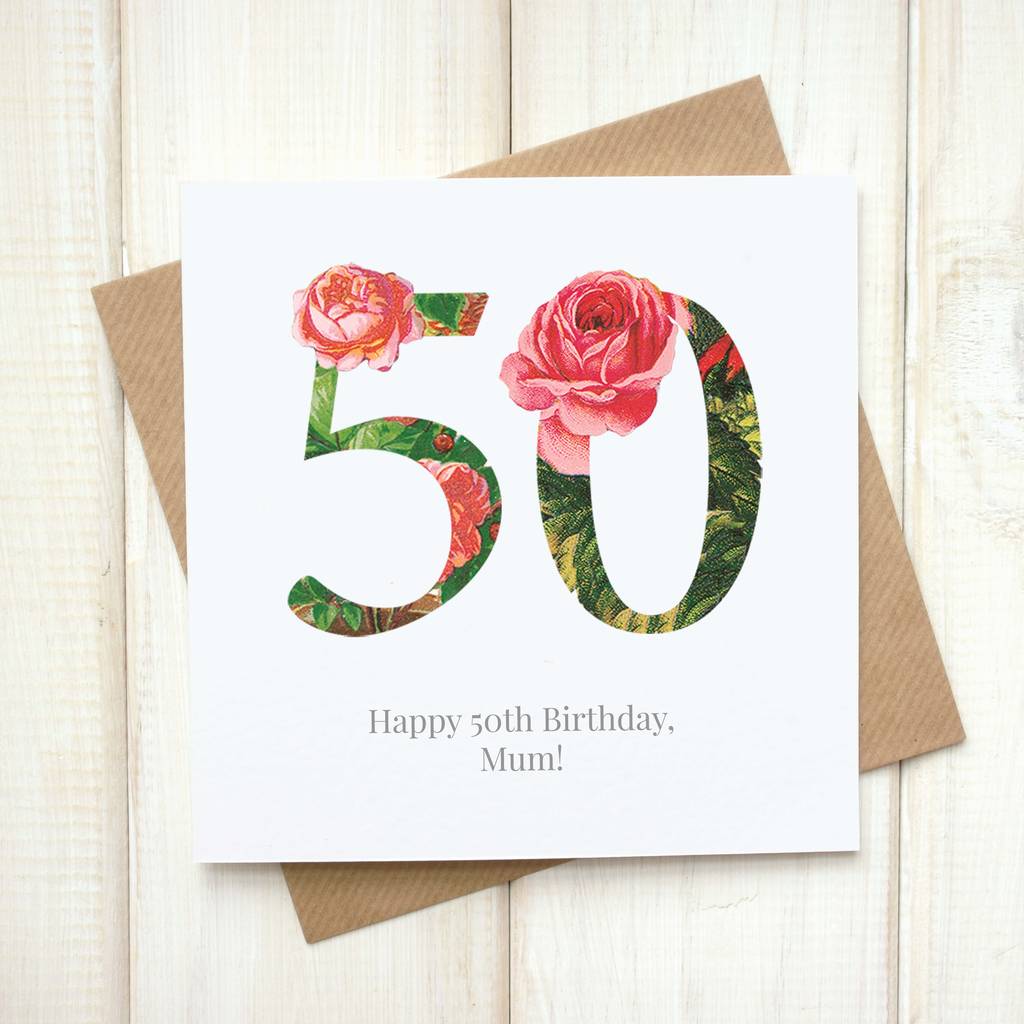 personalised floral 60th birthday card by chi chi moi ...