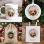 Personalised Christmas Golden Retriever Break Through, thumbnail 1 of 10
