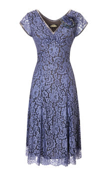 Special Occasion Lace Dress In Amythest Flower Lace, 2 of 7