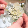 Botanical Wreath Acrylic Heart Wedding Ring Box, thumbnail 3 of 4