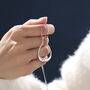 Moon Face Minimalist Necklace In Sterling Silver, thumbnail 2 of 10