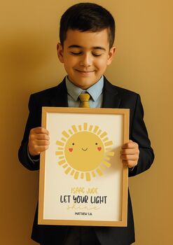 Personalised Let Your Light Shine Print, 2 of 7