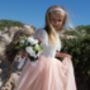 Anastasia In Blush/Apricot ~ Flower Girl | Party Dress, thumbnail 1 of 4