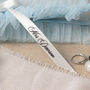 Blue Tulle Personalised Wedding Garter, thumbnail 3 of 3