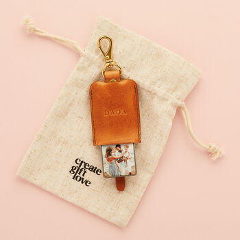 Personalised Leather Photo Bag Tag, 3 of 4