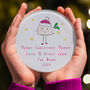 Merry Christmas Mummy Love The Bump Glass Drink Coaster, thumbnail 1 of 2