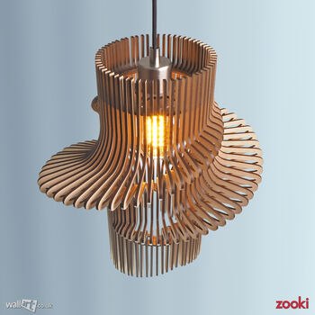 Zooki 16 'Skadi' Wooden Pendant Light, 5 of 9