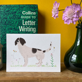 Spencer The Spaniel Illustrated Blank Greeting Card, 2 of 10