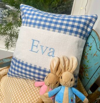 Gingham Name Cushion, 6 of 6