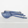 Set Of Four Blue Floral Measuring Spoons, thumbnail 2 of 3