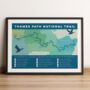 River Thames Path Art Print With Map And Tick List, thumbnail 5 of 7