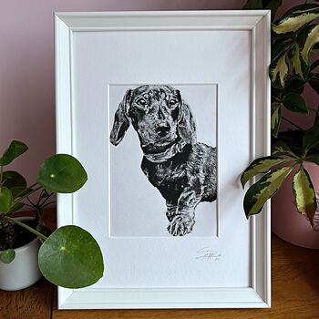 Original Charcoal Pet Head Portrait, 3 of 7