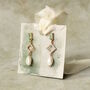 Art Deco Green Freshwater Pearl Earrings, thumbnail 4 of 7