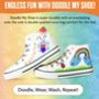 Doodle My Shoe, Customise Your Own Trainers! The UK 'S 1st Doodle And Wash Kids Shoes/ Trainers! Includes Free Stencils, thumbnail 4 of 9