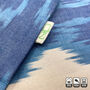 Handwoven Ikat Pillow Cover With Blue Tones, thumbnail 5 of 8