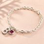 Personalised Birthstone Charm Bracelet, thumbnail 3 of 9