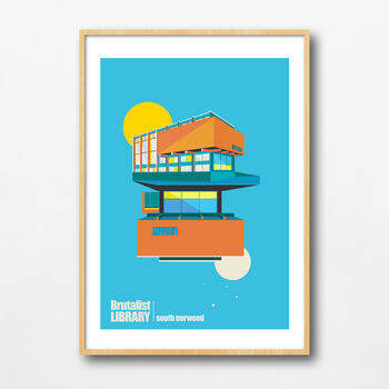 London Prints Of The Brutalist Library, South Norwood, 2 of 5
