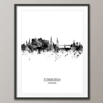Edinburgh Skyline Portrait Print And Box Canvas, 4 of 5