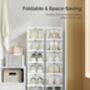 Pack Of Twelve Shoe Boxes Foldable Stackable Organiser, thumbnail 5 of 5