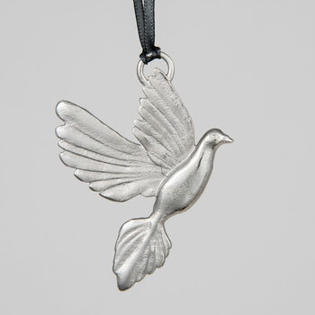 Dove Pewter Christmas Decoration, 2 of 2