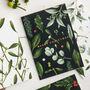 Black Greenery 'Merry Christmas' Card, Copper Foil, thumbnail 1 of 3