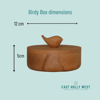 Natural Beech Birdy Jewelry Box, 2 of 3